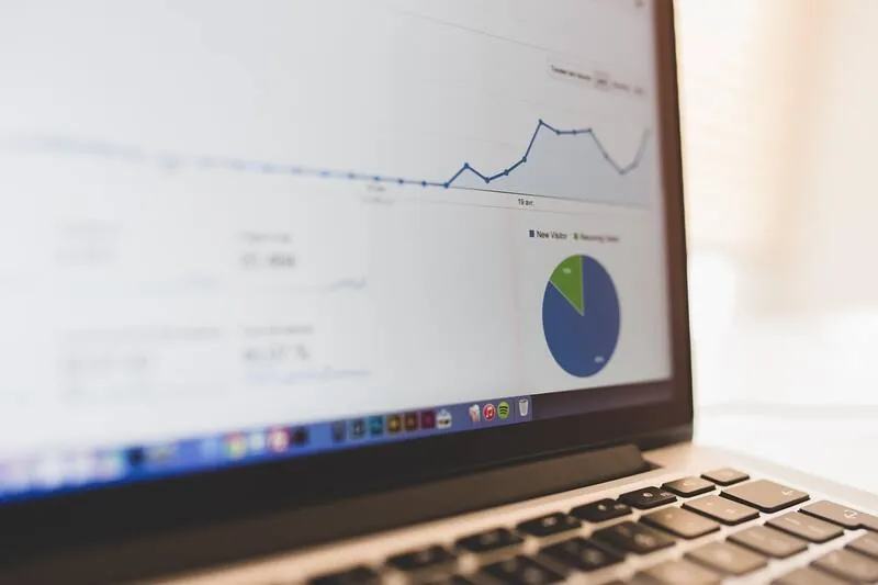 Financiële dashboards op een scherm
